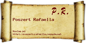 Poszert Rafaella névjegykártya